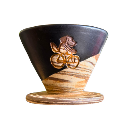 DRIPPER ARTESANAL MANADA MORTAL - PERRITO CICLISTA NEGRO MATE